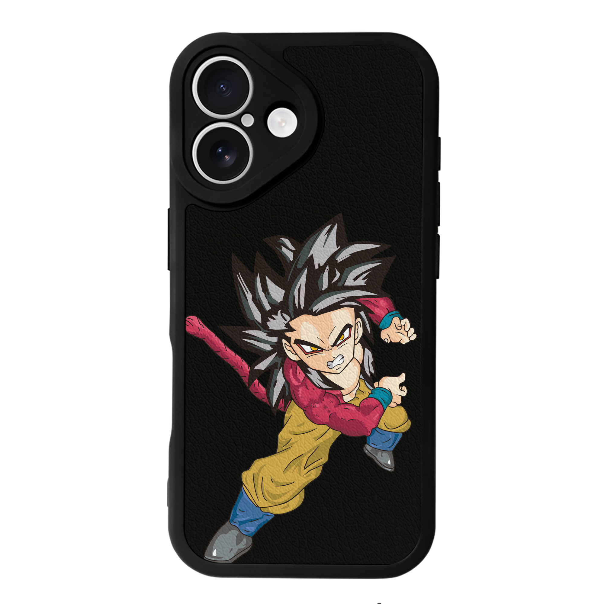 （画像用） ドラゴンボール 孫悟空（そん ごくう）Son Goku カカロット DRAGON BALL Kakarotto 【iPhone 16シリーズ対応】シリコンスマホケース（レザー調） 材質：シリコン